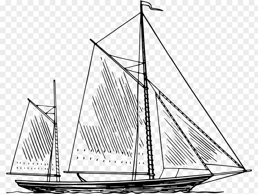 Sail Barque Schooner Brigantine Mast PNG