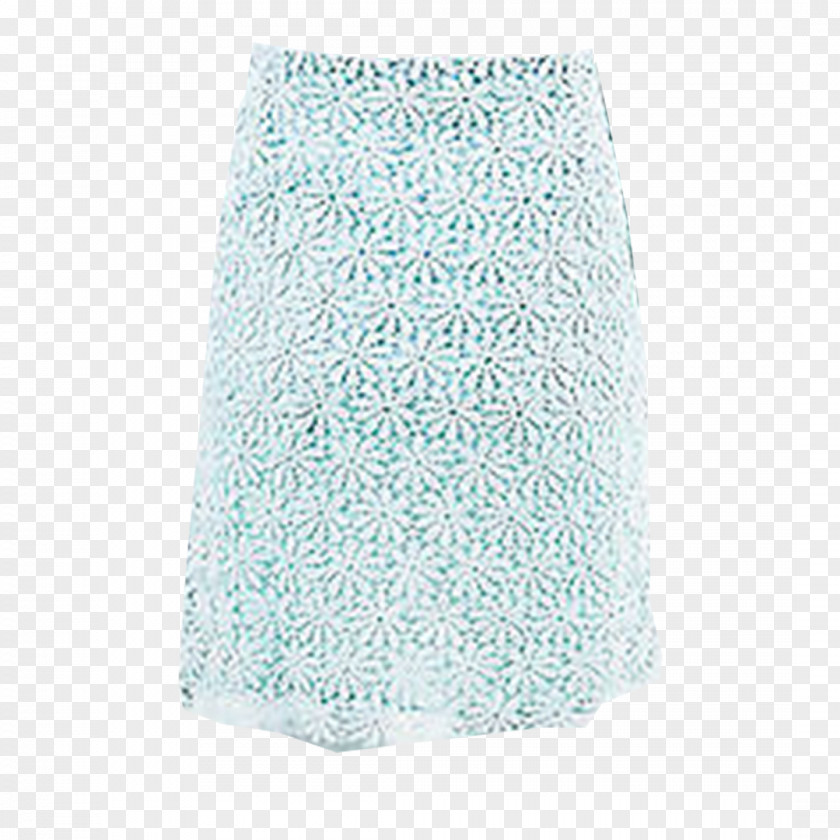 Flowers Skirt Dress Turquoise PNG