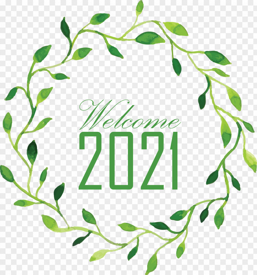 Happy New Year 2021 Welcome Hello PNG