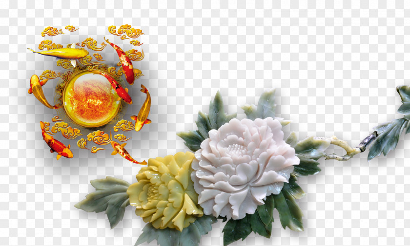 Jade Peony Floral Design 3D Computer Graphics Moutan PNG