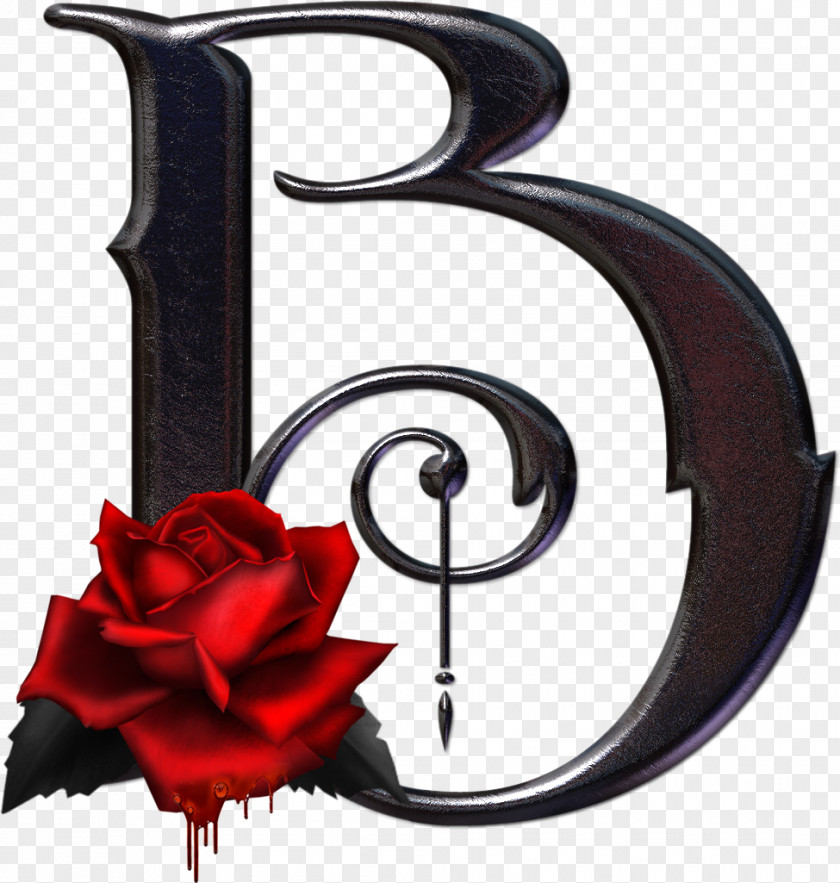 Rose Gothic Alphabet Letter Art PNG