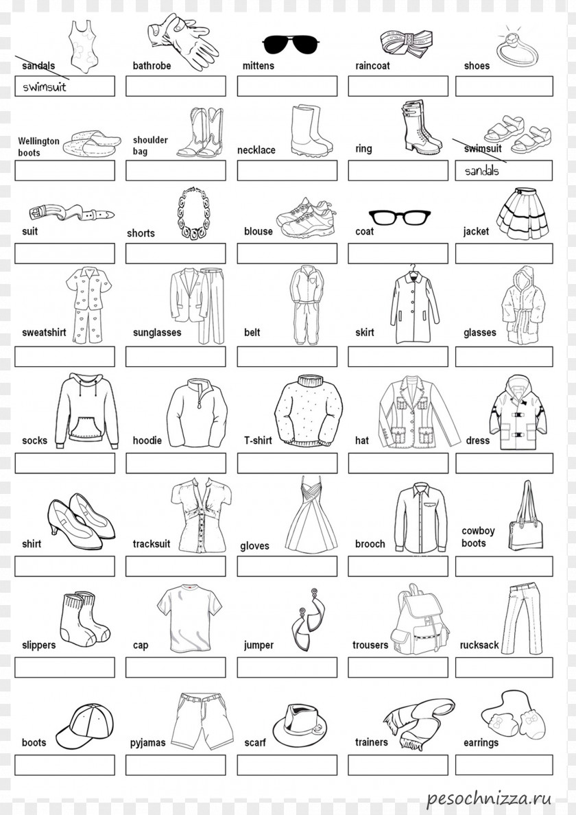 Dtg English Coloring Book Game Clothing Exercise PNG