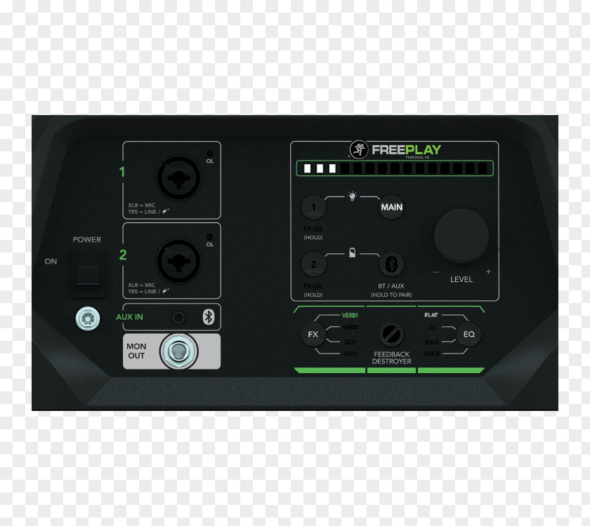 Stereo Ribbon LOUD Mackie FreePlay Public Address Systems Loudspeaker Amplifier PNG