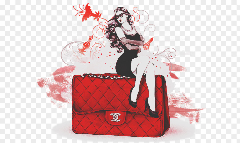 Chanel Handbag Louis Vuitton Fashion Illustration PNG