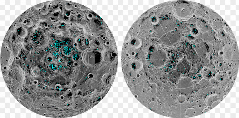 Moon Polar Regions Of Earth Mineralogy Mapper Geographical Pole Lunar Water PNG