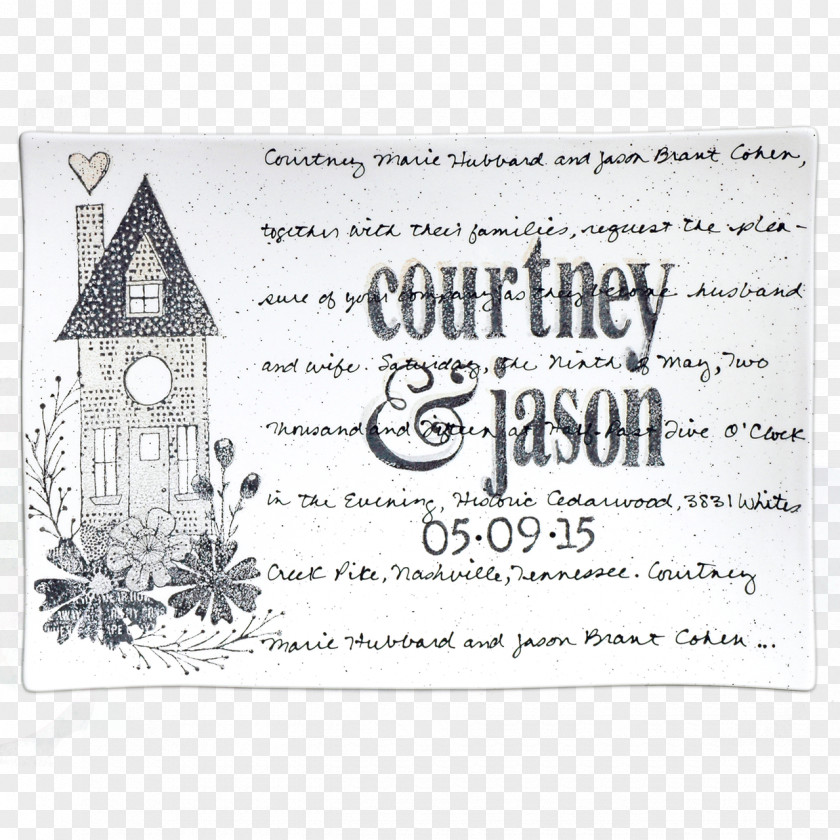 Wedding Invitation Convite Primavera Platter PNG