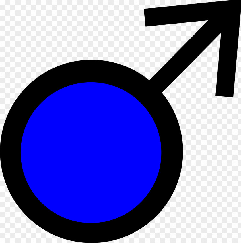 Blue Male Gender Symbol Clip Art PNG