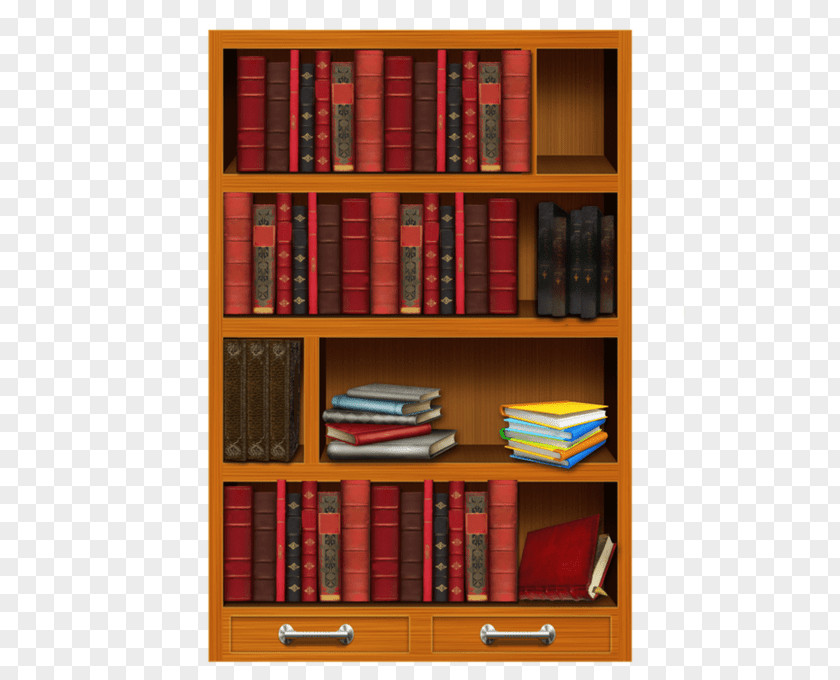 Built Bookshelf Clip Art Bookcase PNG