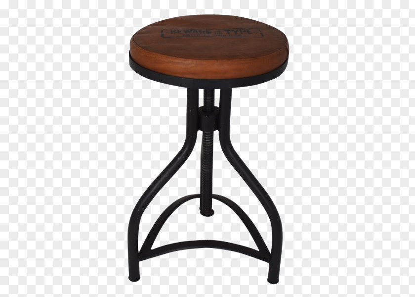 Chair Bar Stool Leather Wood PNG