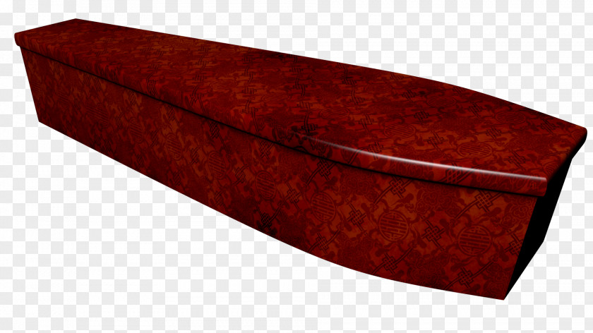 Coffin Wood Rectangle Box Red PNG