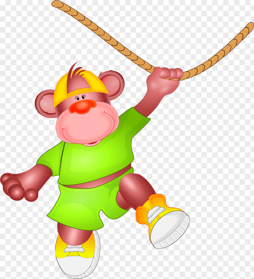 Pink Monkey Ape Clip Art PNG