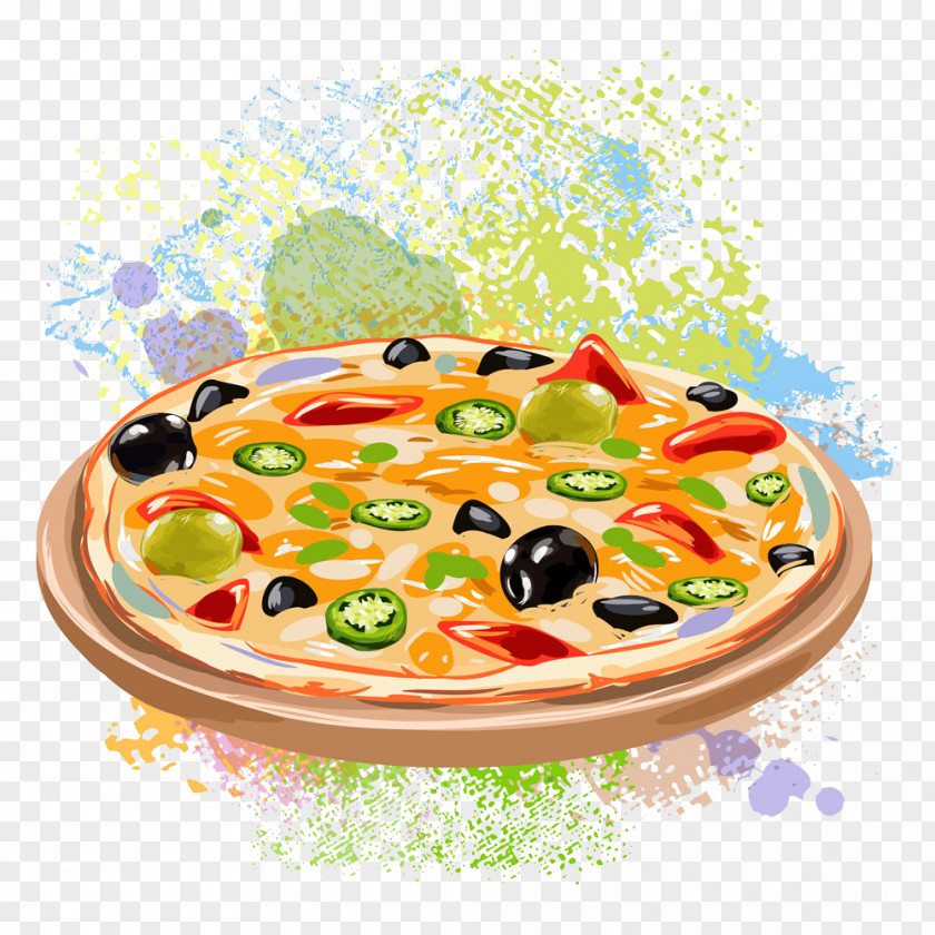 Pizza Watercolor Pictures Taco Fast Food Tomato PNG