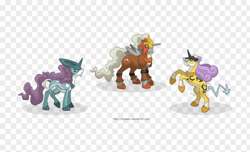 Pokemon Pony Entei Raikou Suicune DeviantArt PNG