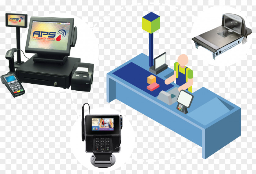 Pos Machine Point Of Sale Supermarket Grocery Store Retail Self-service PNG