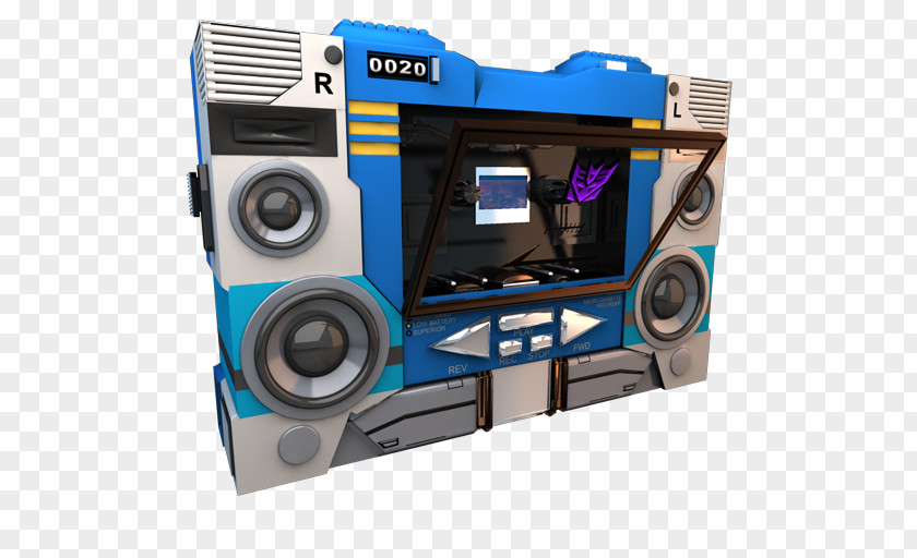 Transformers Soundwave No Tape Side Sound Multimedia Boombox Hardware PNG