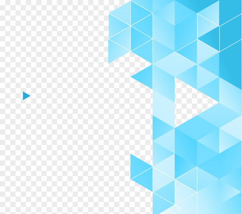 Blue Triangle Mosaic Pattern Vector Computer File PNG