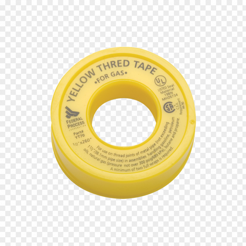 Yellow Water Adhesive Tape Thread Seal Natural Gas PNG