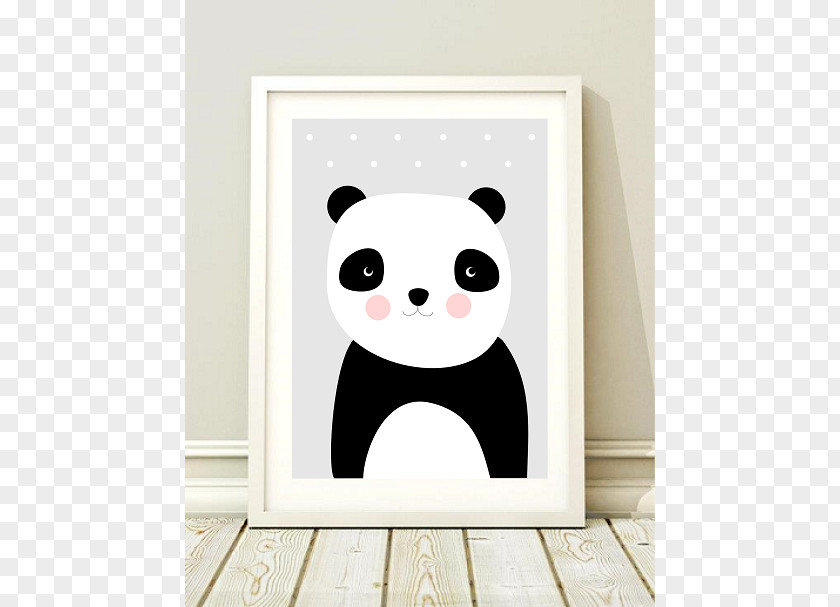 A3 Poster Giant Panda Child Room PNG