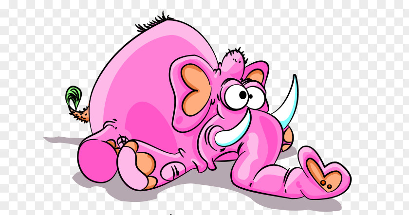 Funny Elephant Cartoon Clip Art PNG