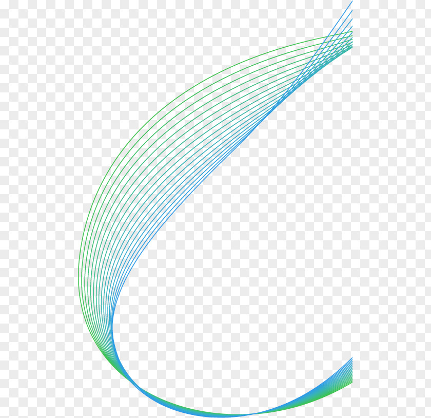 Green Waves Turquoise Teal Line PNG