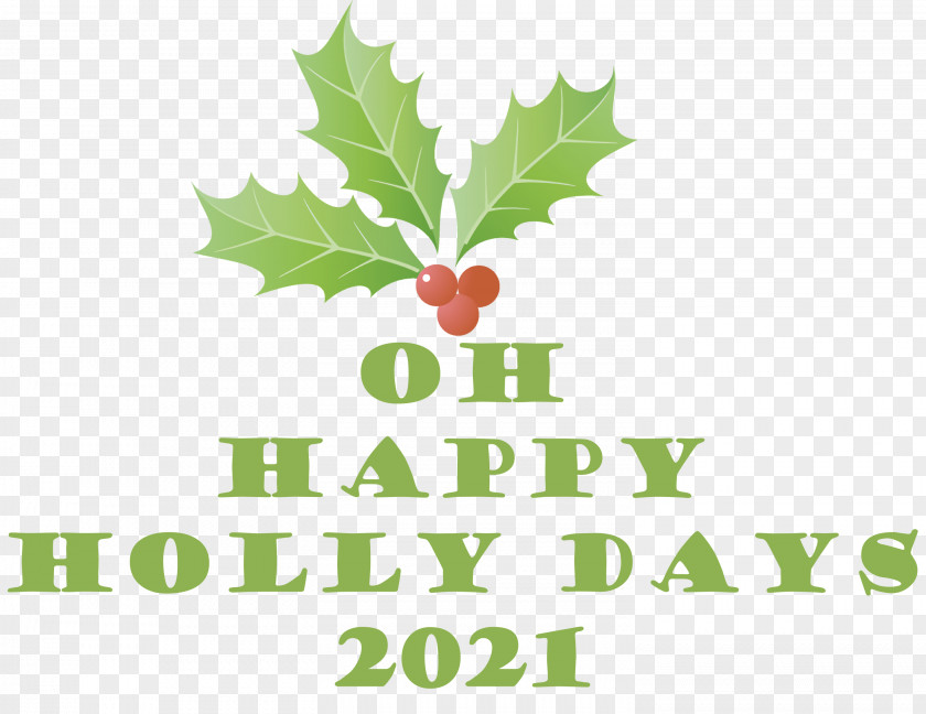 Happy Holly Days Christmas Winter PNG