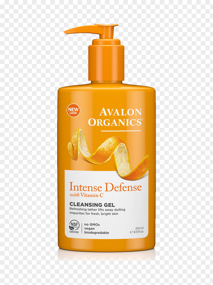 Natural Skin Care Cleanser Avalon Organics Intense Defense CLEANSING GEL Vitamin C Renewal Cream Lavender Luminosity FACIAL CLEASNING PNG