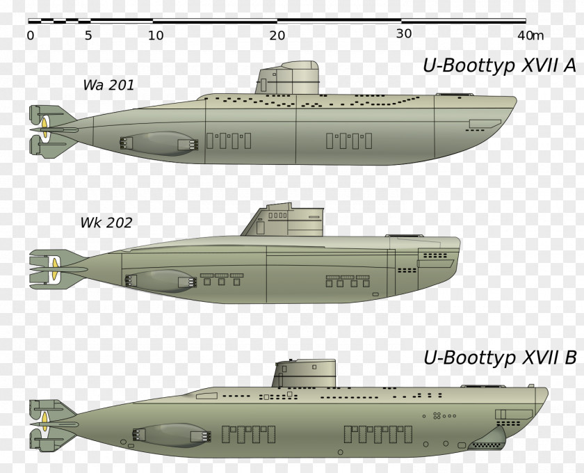 Ship Type XVII Submarine German V-80 Hajen III Class PNG