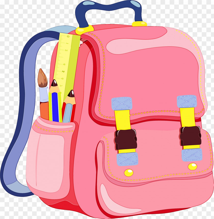 Bag Backpack Handbag Yellow Magenta PNG