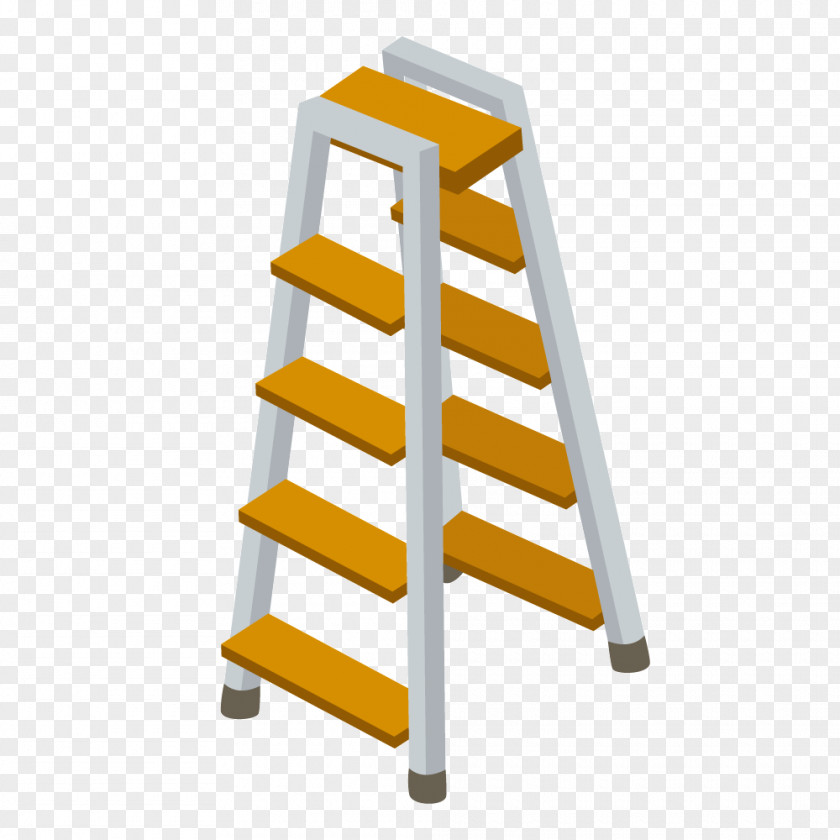 Cartoon Yellow Ladder PNG