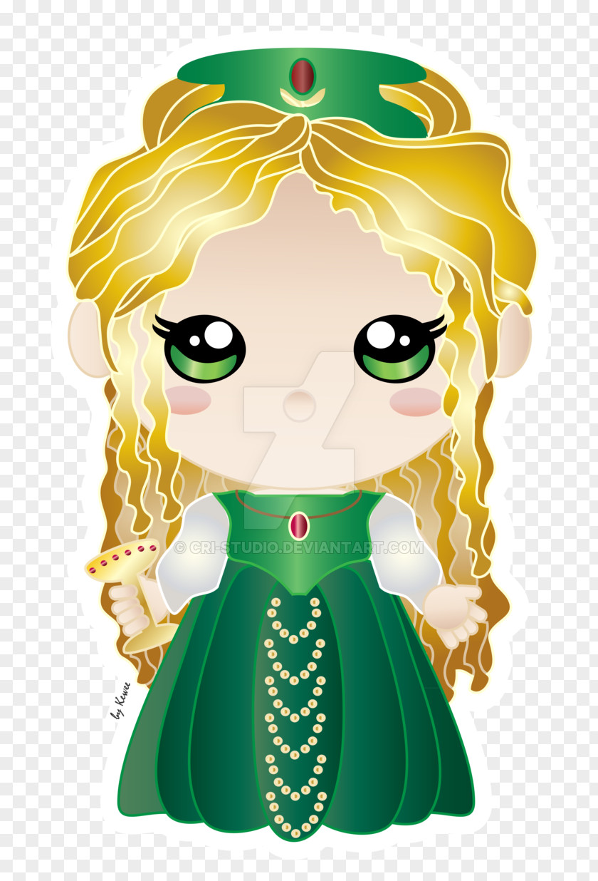 Cersei Lannister Costume Design Fairy Cartoon Doll PNG