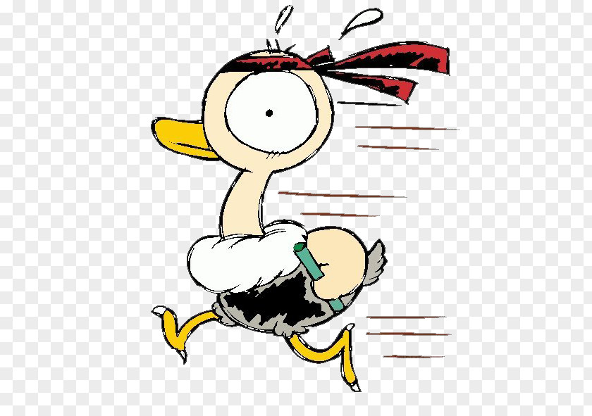 Struggle Ostrich Common Cartoon Animation PNG