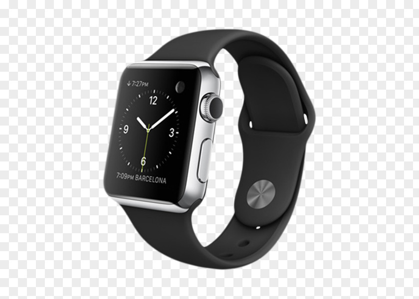 Apple Watch Series 1 Sport 38mm Space Black Case With Stainless Steel Link Bracelet PNG