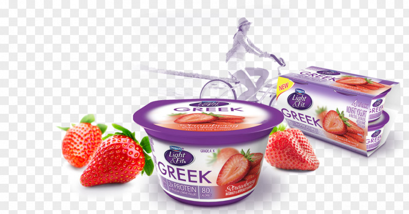 Greek Yogurt Strawberry Cuisine Yoghurt Danone PNG