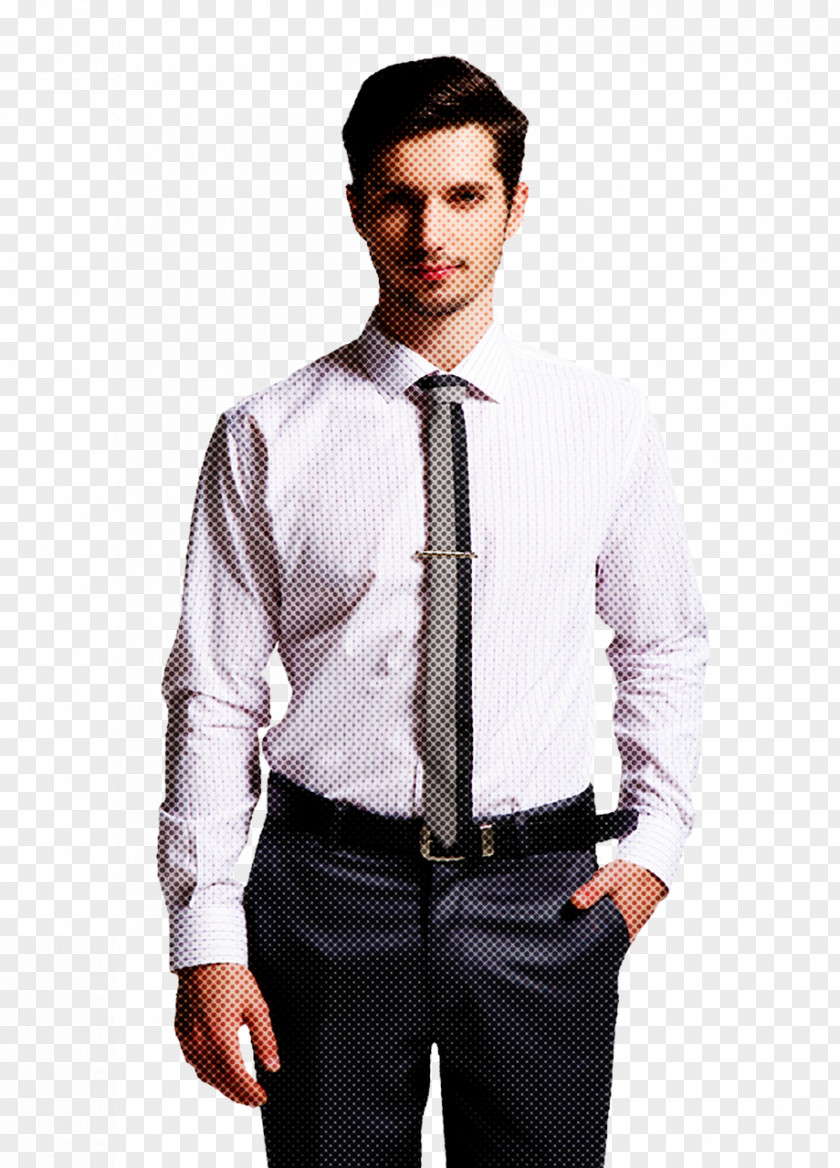 Male Gentleman Dress Shirt Clothing White Collar Sleeve PNG