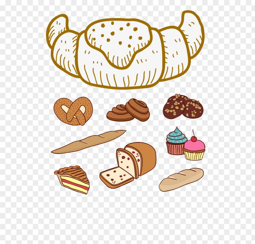 Baquette Ornament Croissant Bakery Food Bread Cake PNG