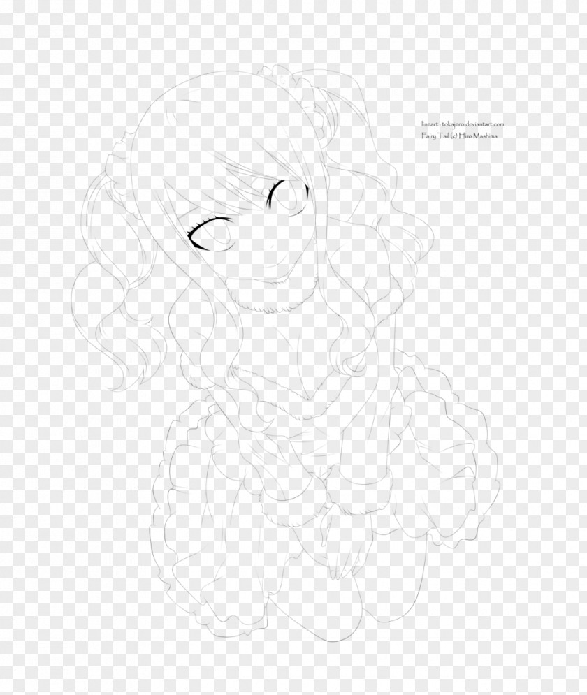 Fairy Water Line Art Drawing Sketch PNG