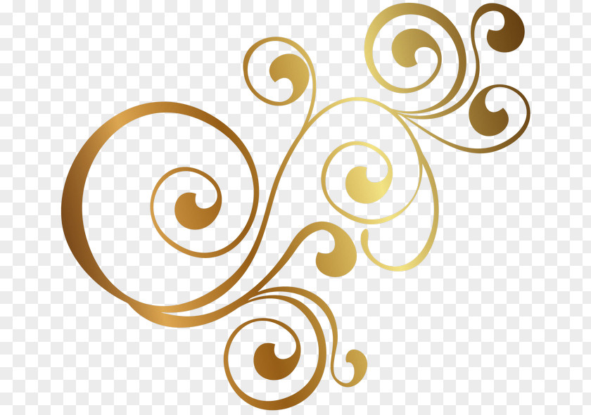 Gold Ornament Clip Art Golden Spiral Image PNG