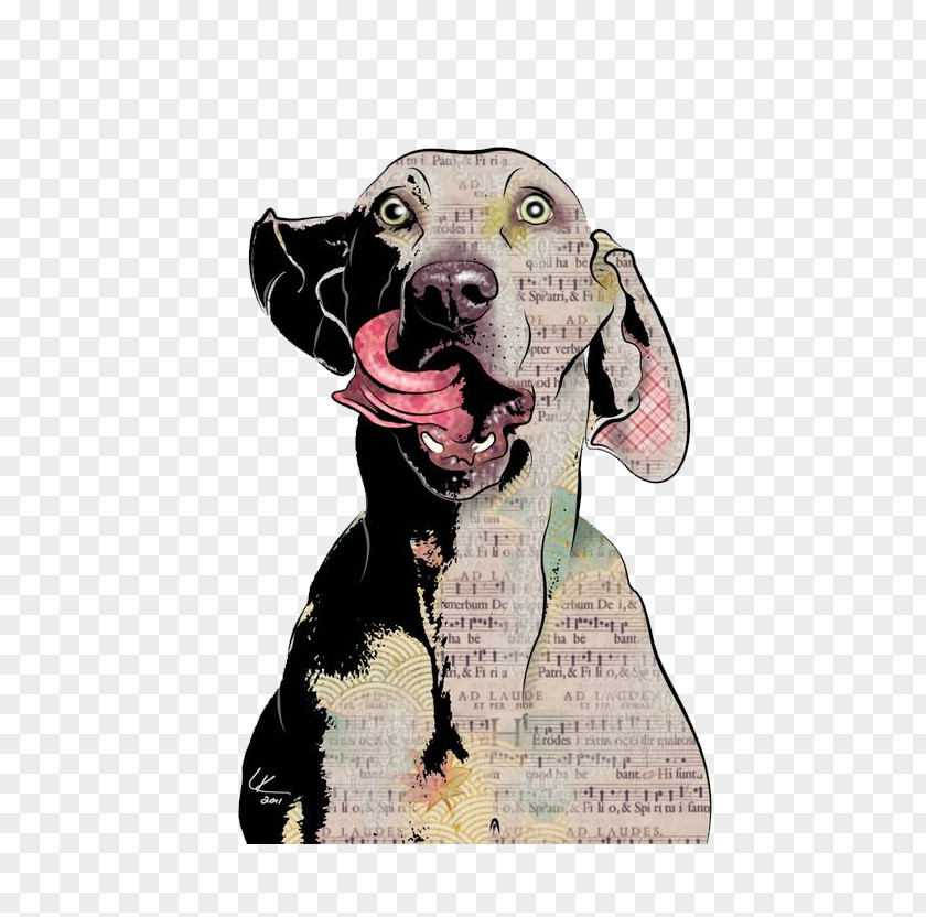Hungry Puppy Dog Pop Art Printmaking Drawing PNG