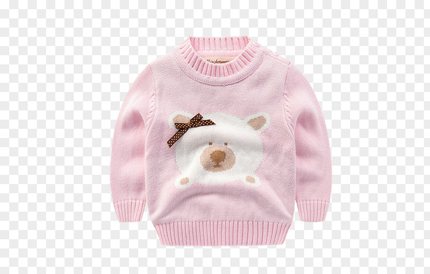Children Fall And Winter Sweater Pink Childrens Clothing PNG