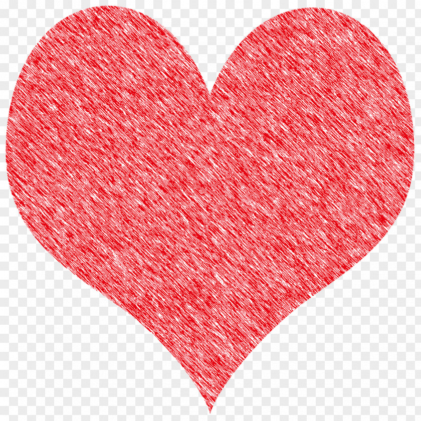 Heart Red Drawing Texture Mapping PNG