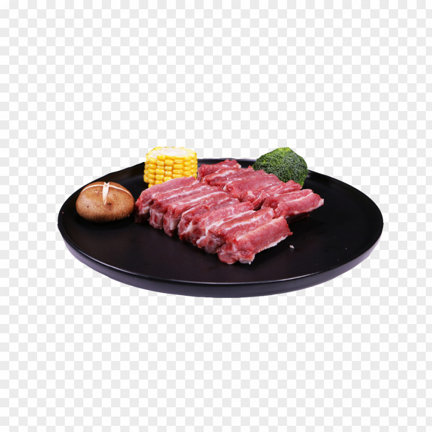 Product Corn, Pig Ribs Row A Dish Spare Yakiniku Sirloin Steak Roast Beef PNG