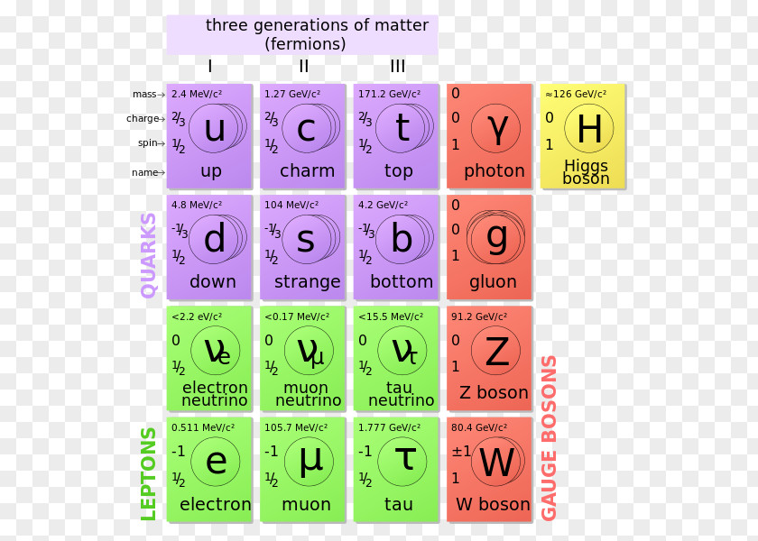 Science Elementary Particle Standard Model Boson Quark PNG