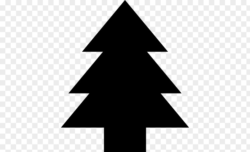 Christmas Tree Silhouette Black Clip Art PNG