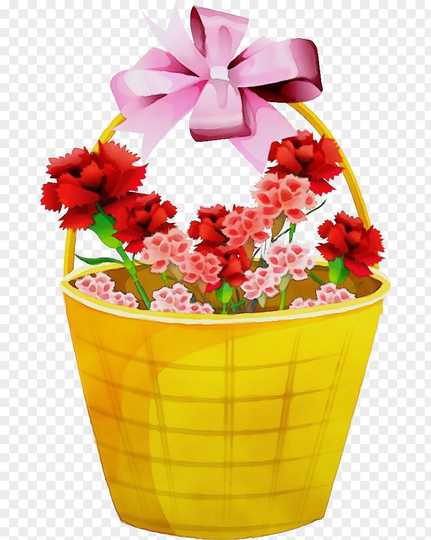 Flowerpot Present Gift Basket Cut Flowers PNG