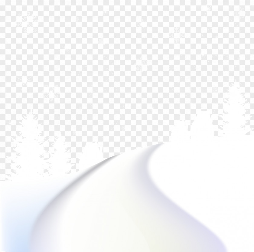 White Winter Landscape Black Wallpaper PNG