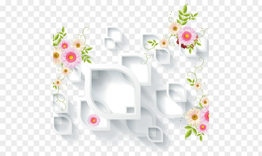 Flowers TV Backdrop 3D Television Computer Graphics Film PNG