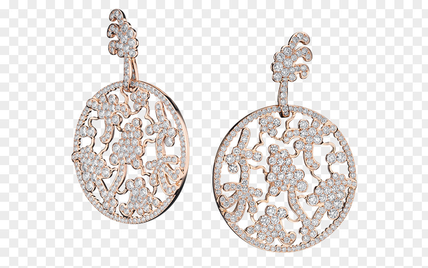 Gold Lace Earring Jewellery Tabbah Diamond PNG