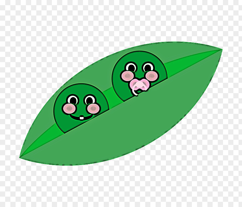 Green Leaf Cartoon Oval Plant PNG