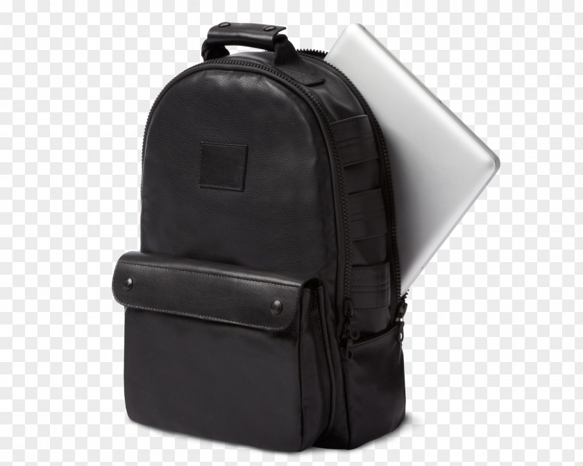 Leather Backpack Black M PNG