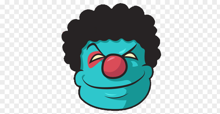 First Explosion Red Nose Blue Face Male Avatar Clip Art PNG